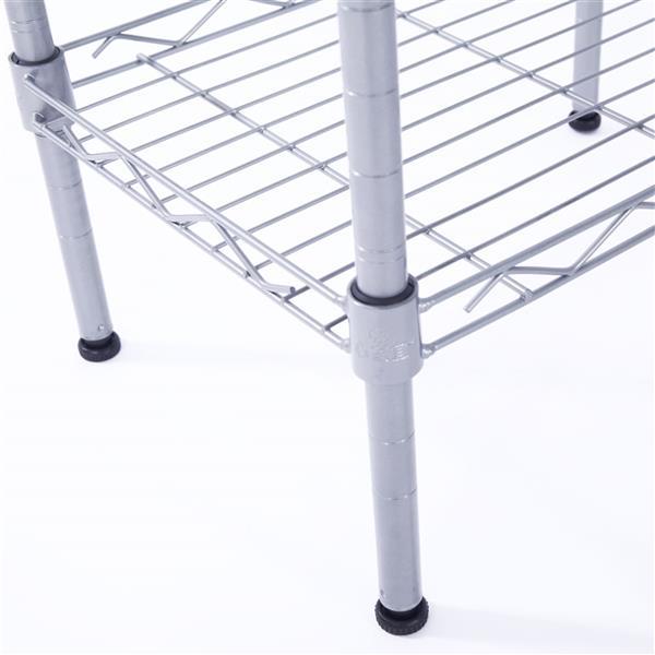 4 - Tier Metal Storage Rack - Freestanding Organizer for Kitchen, Pantry, or Garage