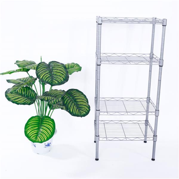 4 - Tier Metal Storage Rack - Freestanding Organizer for Kitchen, Pantry, or Garage