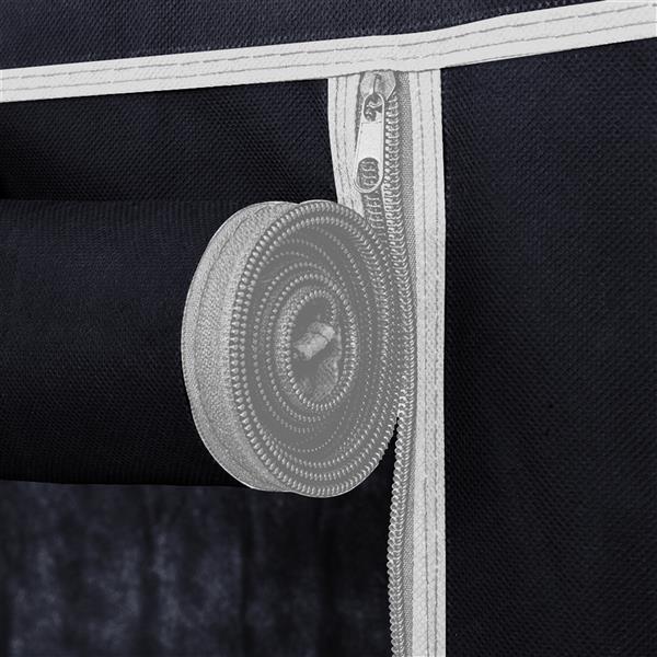 Black Fabric Shoe Storage Rack with Dustproof Cover