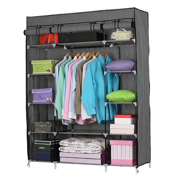 5 - Tier 12 Grid Non-Woven Fabric Wardrobe/ Portable Closet for Dorms, Apartments, or any living space