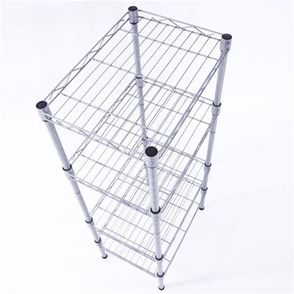 4 - Tier Metal Storage Rack - Freestanding Organizer for Kitchen, Pantry, or Garage
