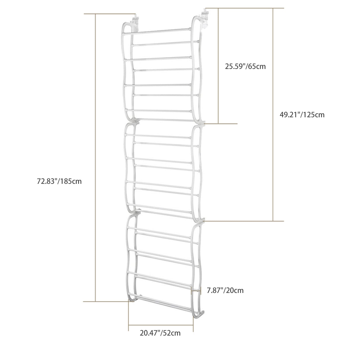 Over - the - Door Shoe Rack - 36 Pair Storage Organizer